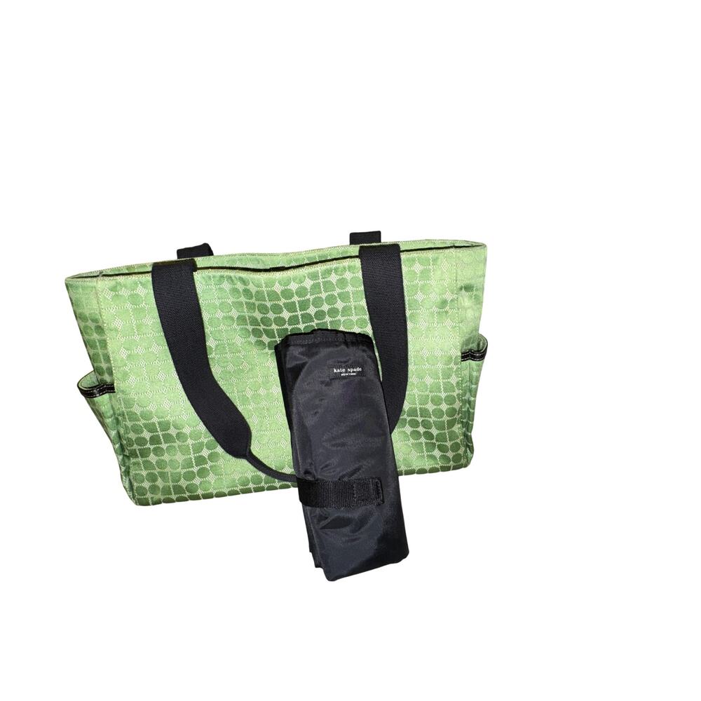 Kate Spade Green‎ Pattern Tote Diaper Bag Changing Pad Large